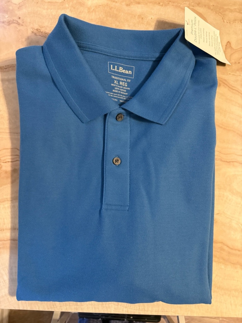 NWT LL BEAN MENS CLASSIC LONG SLEEVED, TRADITIONAL FIT, DOUBLE L POLO SHIRT 💙